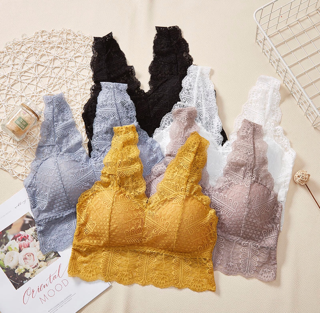 Factory wholesale transparent lace sexy and beautiful back-inset women's underwear details Picture