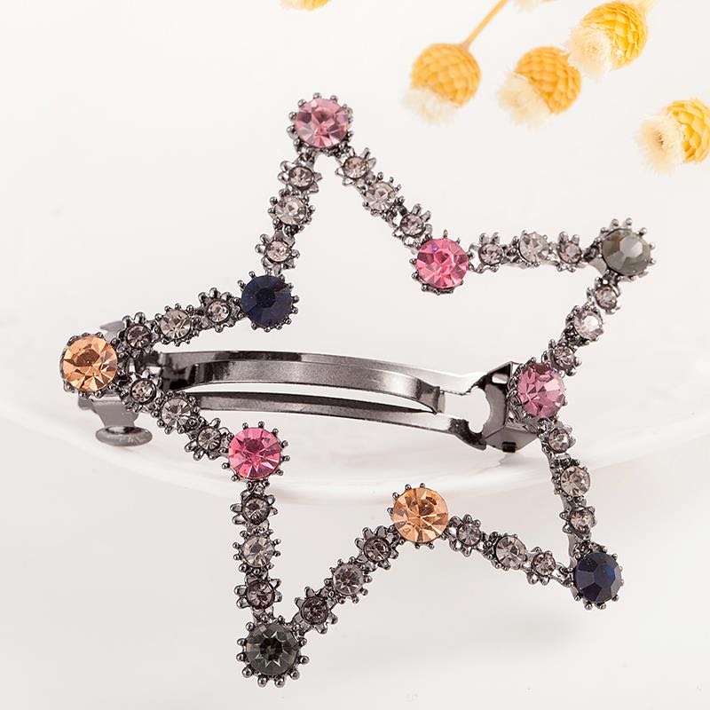 Air Korea Fashion Fashion Lady Children Hollow Hairpin Five Stars Points 12 A Pack