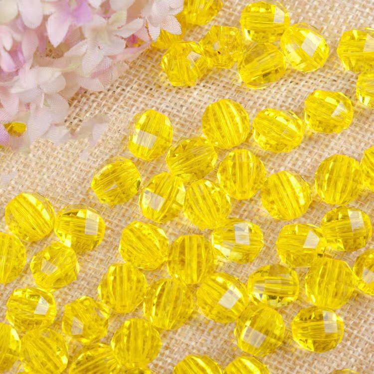 10mm imitation crystal 24-sided transparent square bead acrylic diy handcrafted bead curtain, door curtain bracelet, scattered beads, bead stringing Specification image