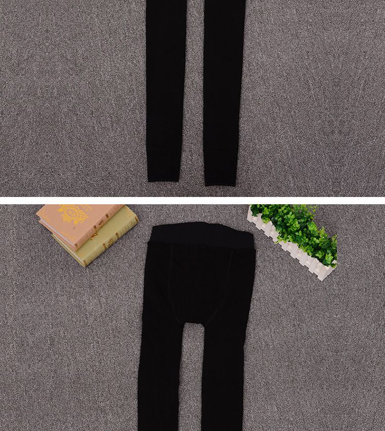 厂家直销 冬季分层加绒加厚打底裤 双面档锦纶踩脚弹力保暖裤批发详情图5