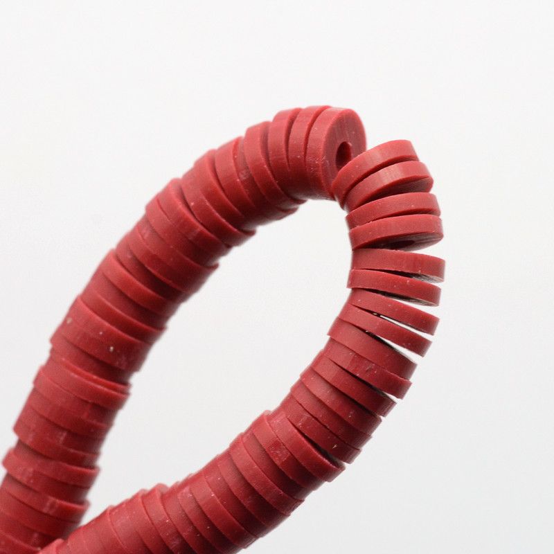 5*1mm wine red soft ceramic piece jewelry accessory spacer necklace bracelet accessory beads, 45cm in length details Picture