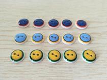 Children's wear double-eye thickened shirt buttons color resin buttons diy children's buttons