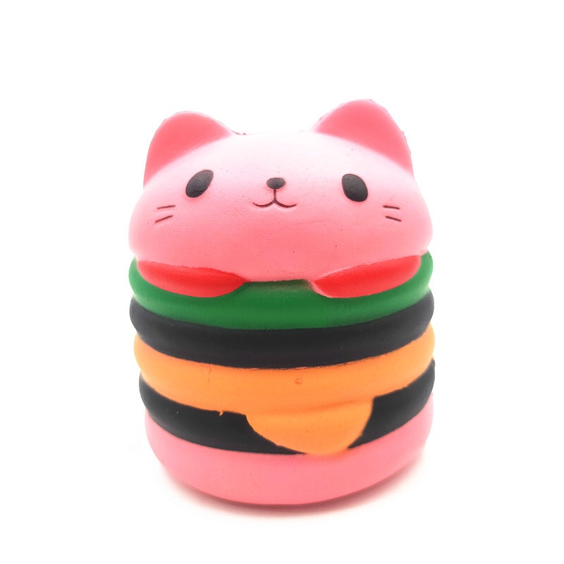 Slow Rebound Cat Head Burger Stress Relief Toy Specification drawing