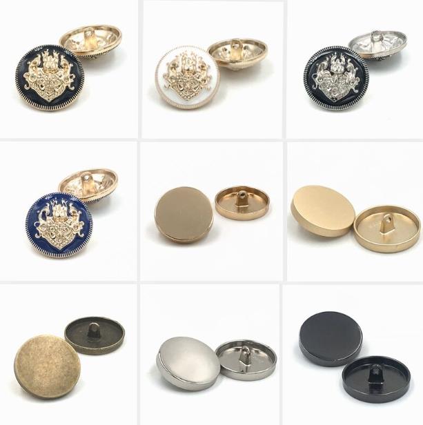 Brass top brass buttons for men's and women's woolen coat buttons round retro jeans buttons thumbnail