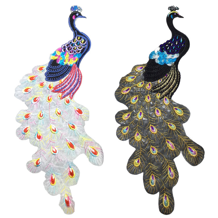 Subsidies for exquisite embroidery, large-sized peacock and phoenix computer embroidery, dance costumes, ethnic-style embroidery patches