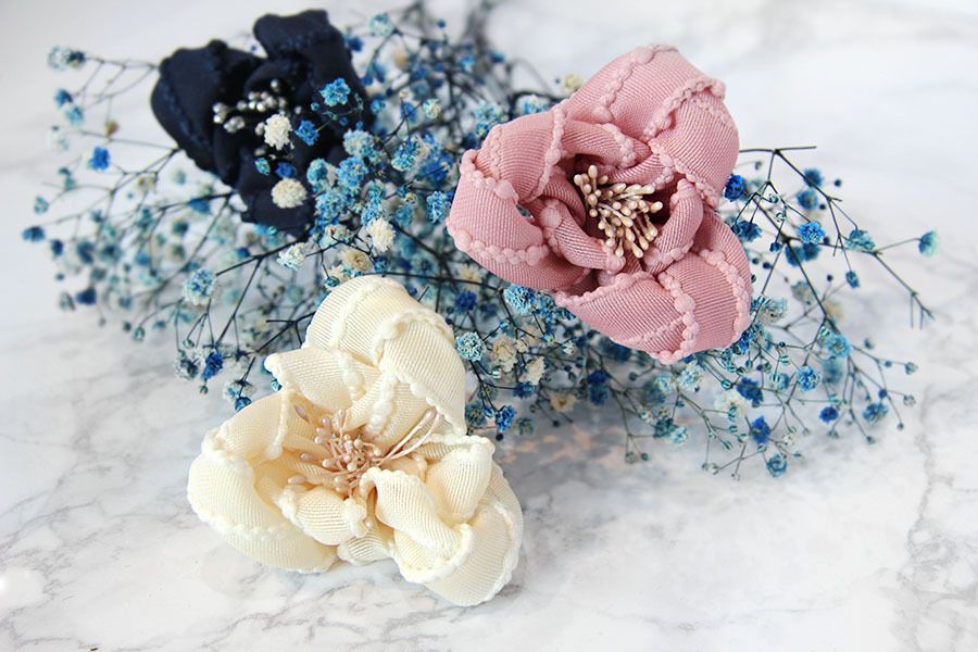 Korean premium DS popcorn 2 strips of fabric lace tape factory direct sales for export details Picture