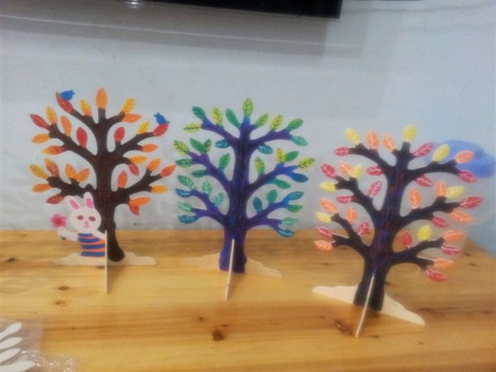 植树节diy手工白坯木质大树幼儿园儿童材料制作美劳玩具详情图6