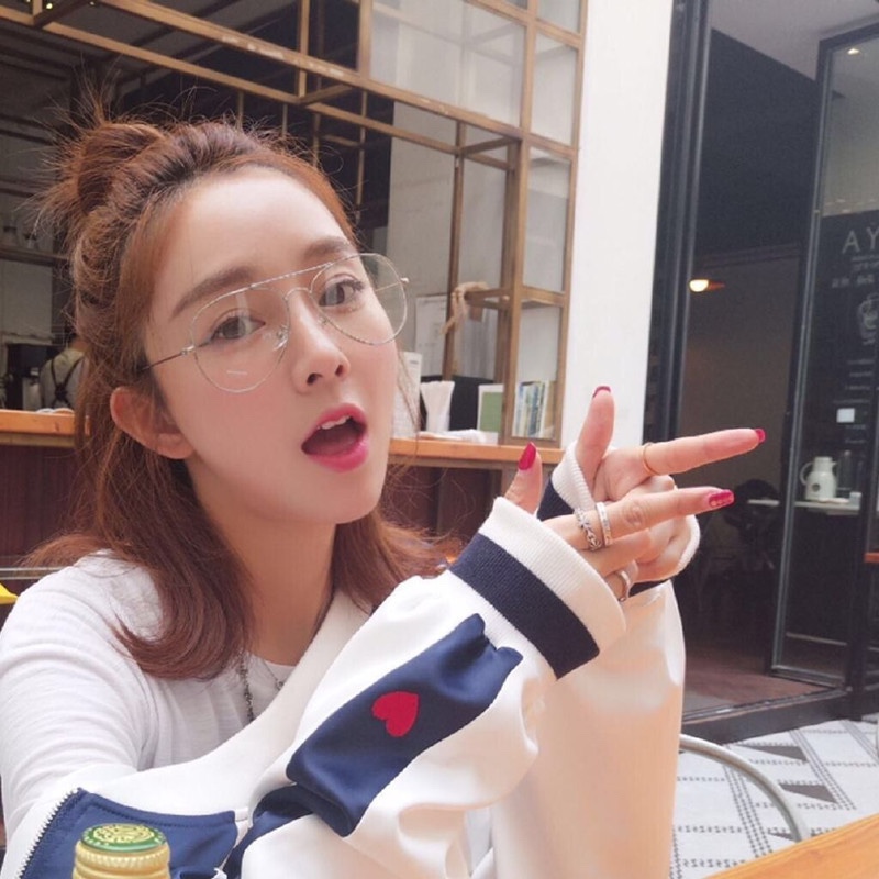 New Korean-style trendy flat anti-blue light glasses