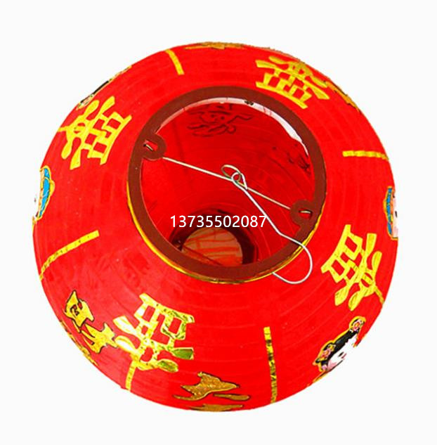 Traditional Spring Festival silk cloth figures, round lanterns, golden boys and jade girls, gold strips, outdoor waterproof decoration, festival and New Year, folding printing, dance props Application Scenario