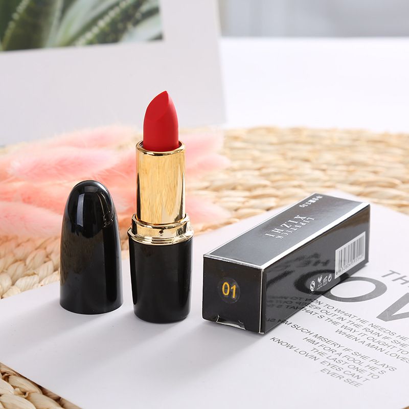 Western Matte glossy lipstick lipstick beauty lipstick is not easy to decolorize non-stick cup chocolate bullet