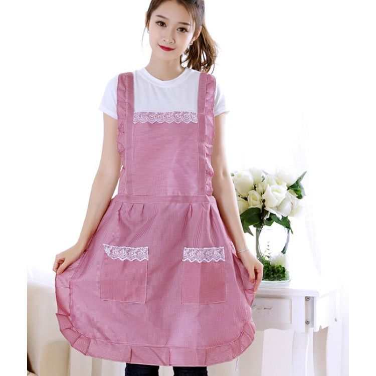 A small checkered princess apron details Picture