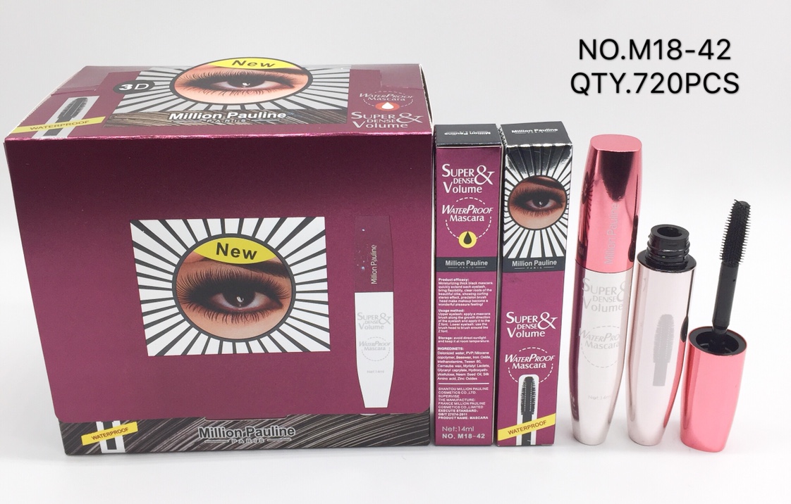 Brush mascara with heavy gel