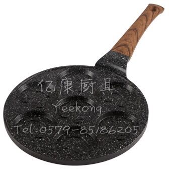 McAfee stone breakfast pan multi-hole waffle pan pancake pan Smiley face seven-hole baking pan multi-purpose pan non-stick pan multi-purpose frying pan gas cooker suitable for smiley face pan [7-hole baking pan] thumbnail