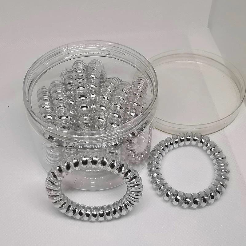 Big bright silver wire ring thumbnail