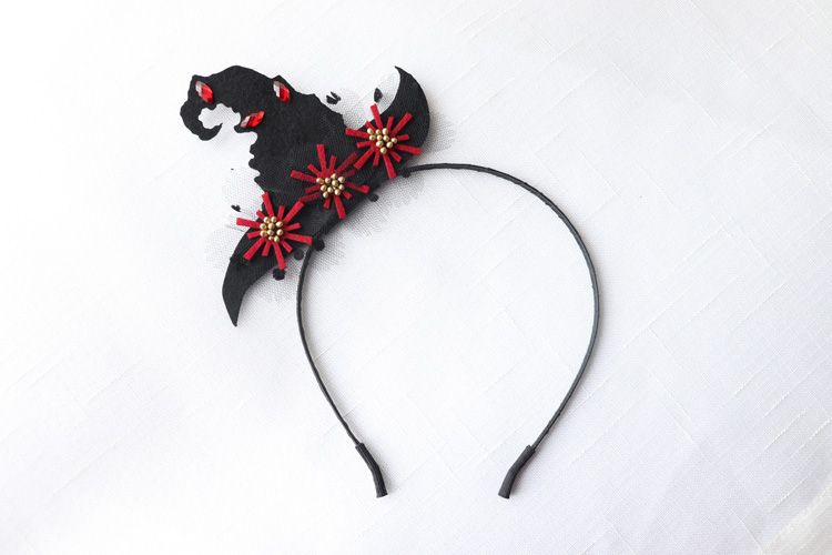 Cross-Border New Halloween Headband Non-Woven Hair Buckle Spider Web Headwear Dress Up Trident Witch Hat undefined