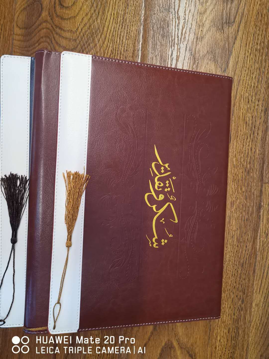 High-end notebooks, leather notepads, diaries, office supplies, Arabic wine red details Picture
