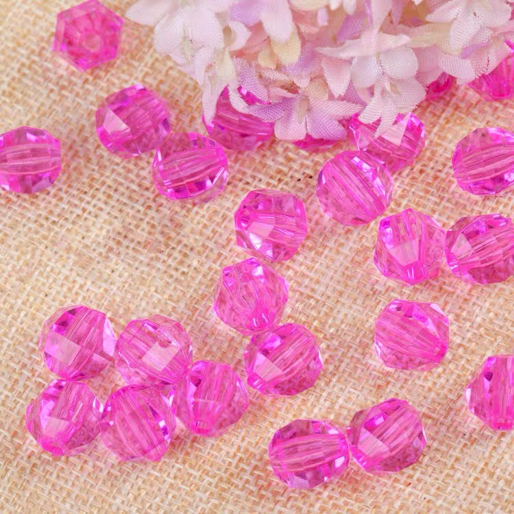 10mm imitation crystal 24-sided transparent square bead acrylic diy handcrafted bead curtain, door curtain bracelet, scattered beads, bead stringing Application Scenario