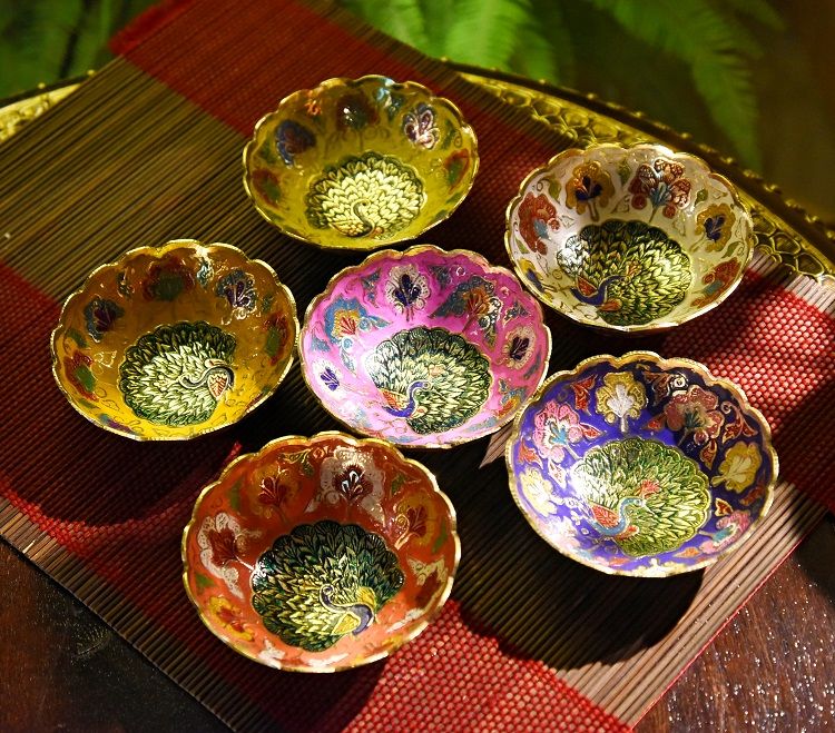 手工铜碟B款印度进口果盘家居装饰品现代餐桌茶几摆件详情图1