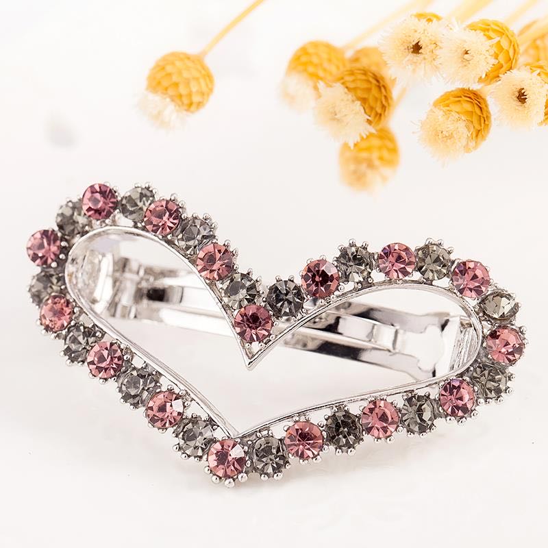 Air Korea Trend Line Fashion Lady Children Hollow Hairpin Love Pink