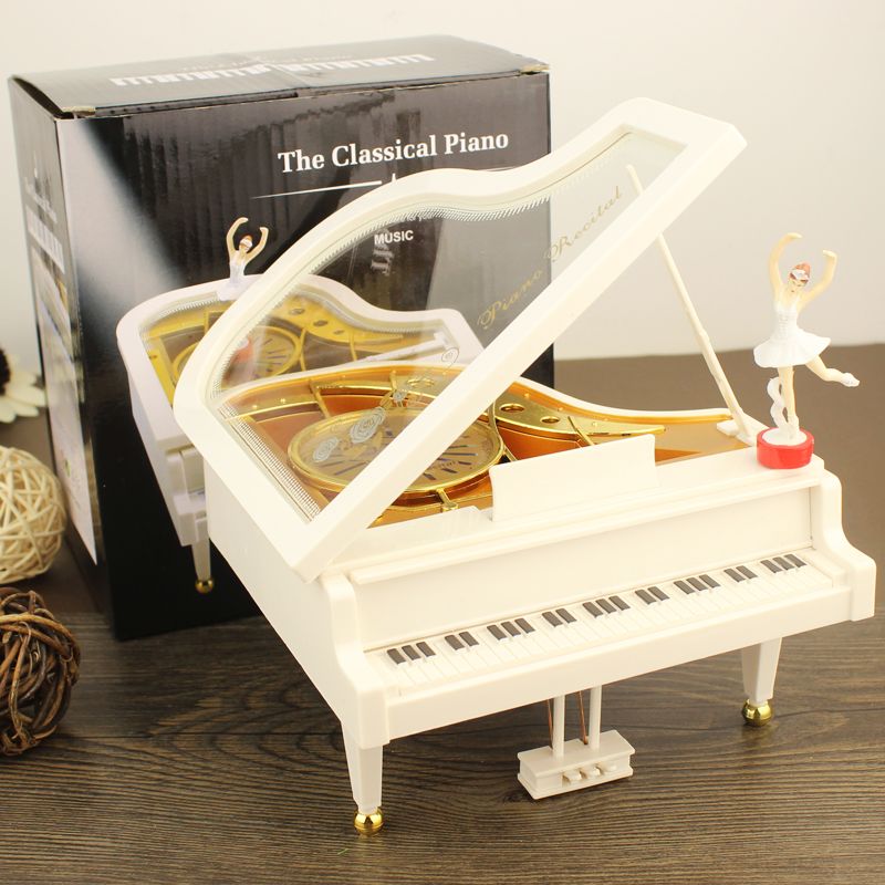 Mini creativo niña trompeta piano caja de música ballet caja de música niños hombre y mujer regalo de cumpleaños arreglo pic 1