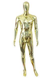Manufacturers direct high - grade electroplated gold muscle male model clothing display props