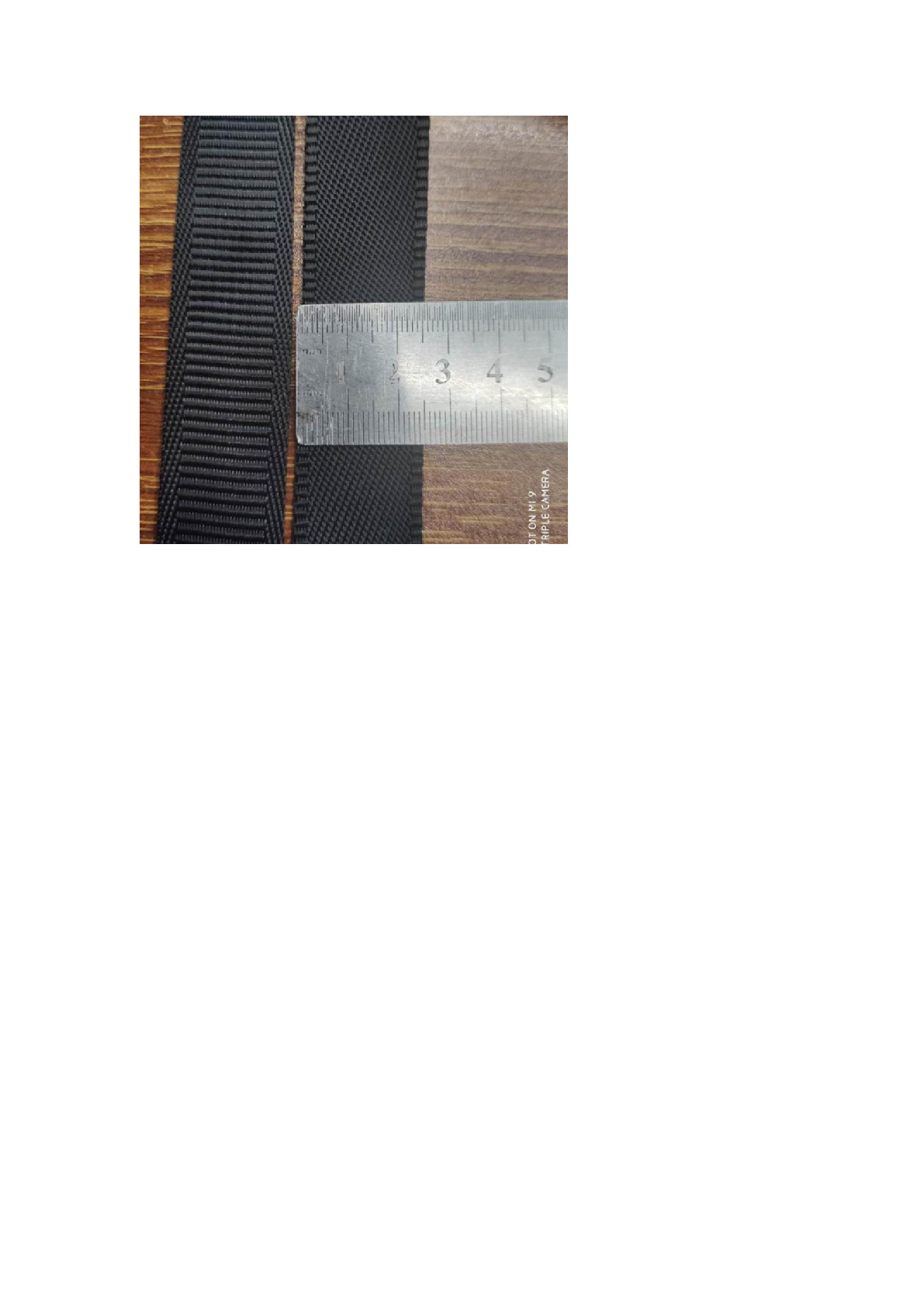 Factory direct sales of 2.5cm imitation nylon black horizontal and twill lockstitch webbing for luggage and clothing accessories detail image 3