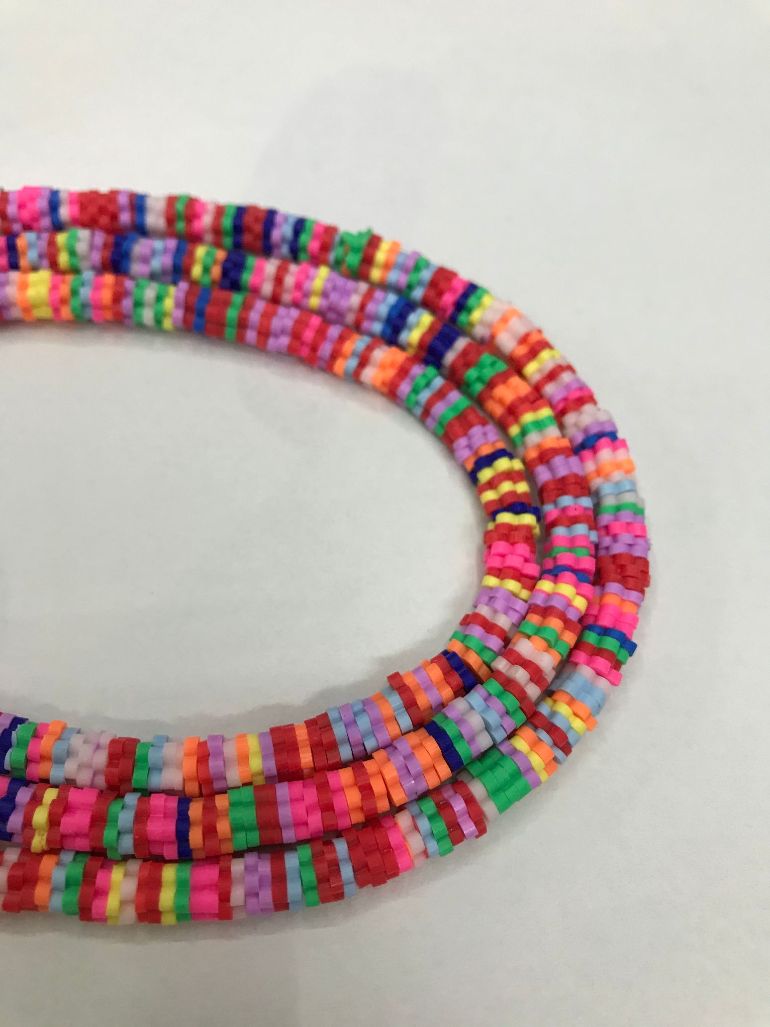 Seven-color plum blossom pieces, soft ceramic pieces, necklaces, bracelets, jewelry accessories details Picture