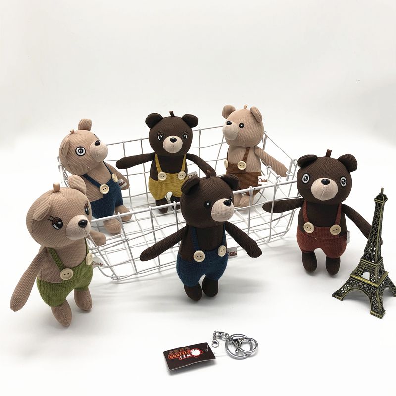 The latest model bear plush toy key chain children's bag pendant boutique doll wholesale supply
