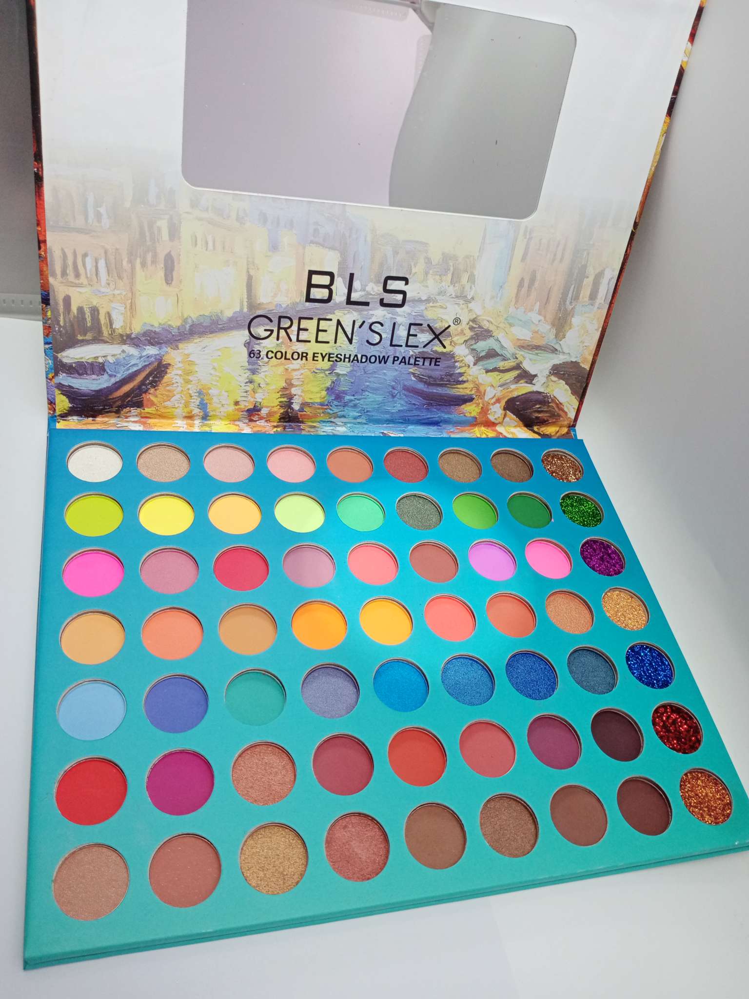 BLS 63 color paper eye shadow Tray matte highlighter size glitter eye shadow tray factory direct sale thumbnail