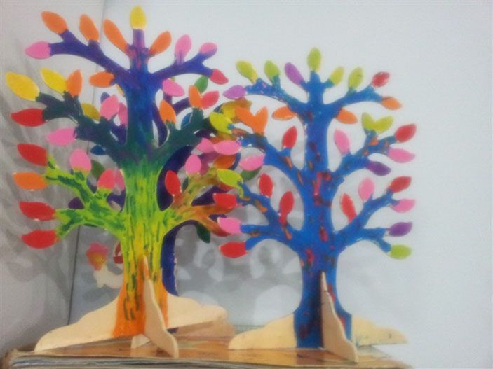 植树节diy手工白坯木质大树幼儿园儿童材料制作美劳玩具详情图4