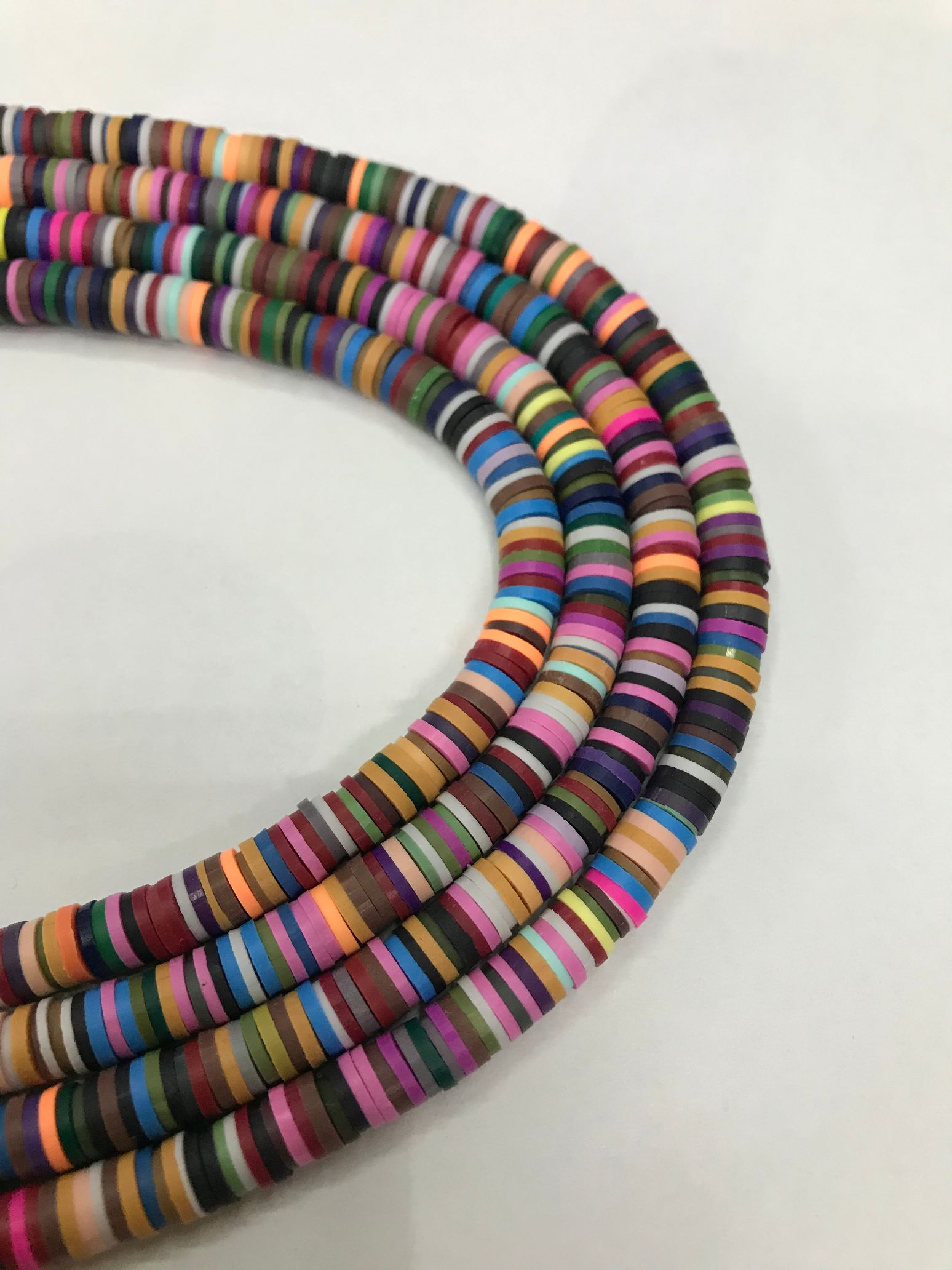 8*1mm dark colored soft pottery jewelry accessories partition necklace bracelet accessories beads, length of 45cm thumbnail