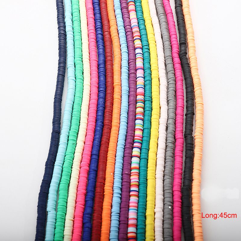 3*1mm green soft ceramic piece jewelry accessory spacer necklace bracelet accessory beads, 45cm in length Specification image