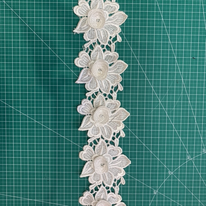Manufacturers Direct Water Soluble Embroidery Lace Bar Code 3D Three-Dimensional Lace Multi-Color Can Be Done