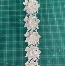 厂家直销 水溶刺绣花边 条码 3D立体花边 多色可做