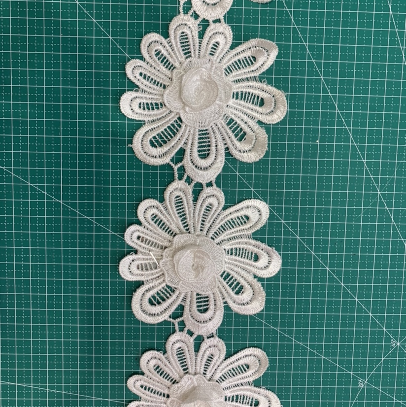 Manufacturers Direct Boutique Water-Soluble Embroidery Lace Bar Code 3D Three-Dimensional Lace Multi-Color Can Be Done details Picture