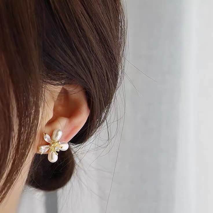 Web celebrity hot style zircon earrings thumbnail