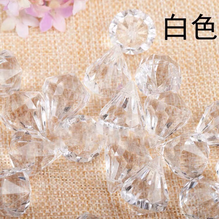 17*23mm faux crystal beaded small diamond pendant, acrylic transparent pearl perforated door curtain beads, clinker hanging beads undefined