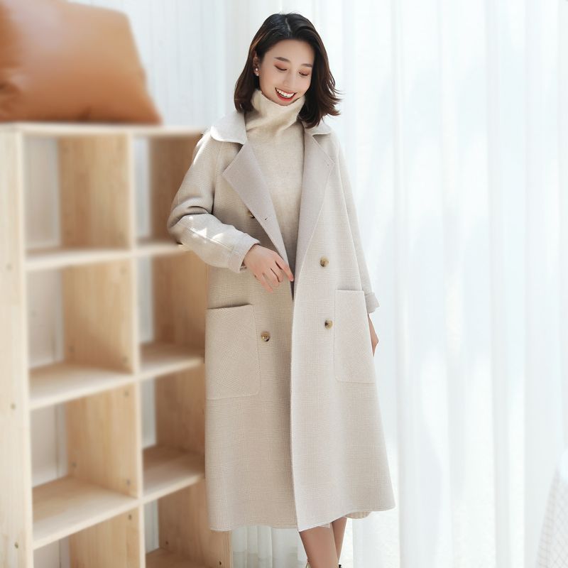 大衣女款2020纯手工双面羊绒大衣可定制全羊毛超柔软产品图