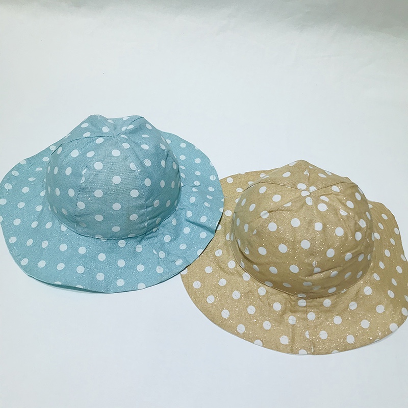 Children's polka-dot basin hat sun hat Specification drawing