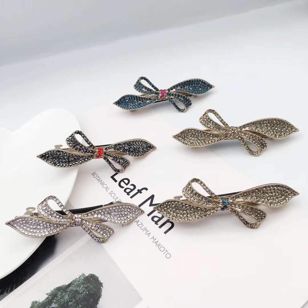 Spring Clip With Diamond Hair Clip Back Head Broken Hair Clip Top Clip Net Red Line Clip Edge Clip Bangs Clip Headpiece Hair Clip Woman Specification drawing