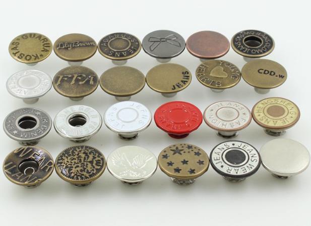 New QQ child monopoly copper leather jeans underwear i-button head button pants special two-in-one button 17MM