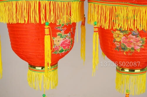 Silk fabric Mid-Autumn Festival court lanterns with flower and bird patterns, Chang 'e filming props, colorful decorations, festival waterproof undefined