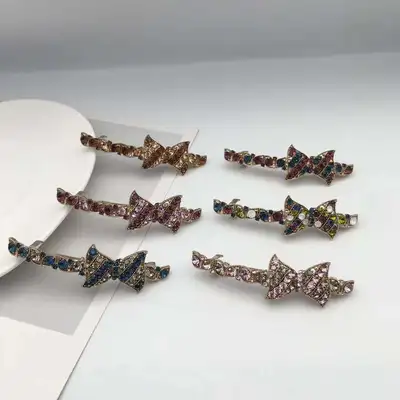 Spring Clip With Diamond Hair Clip Back Head Broken Hair Clip Top Clip Net Red Line Clip Edge Clip Bangs Clip Headpiece Hair Clip Woman