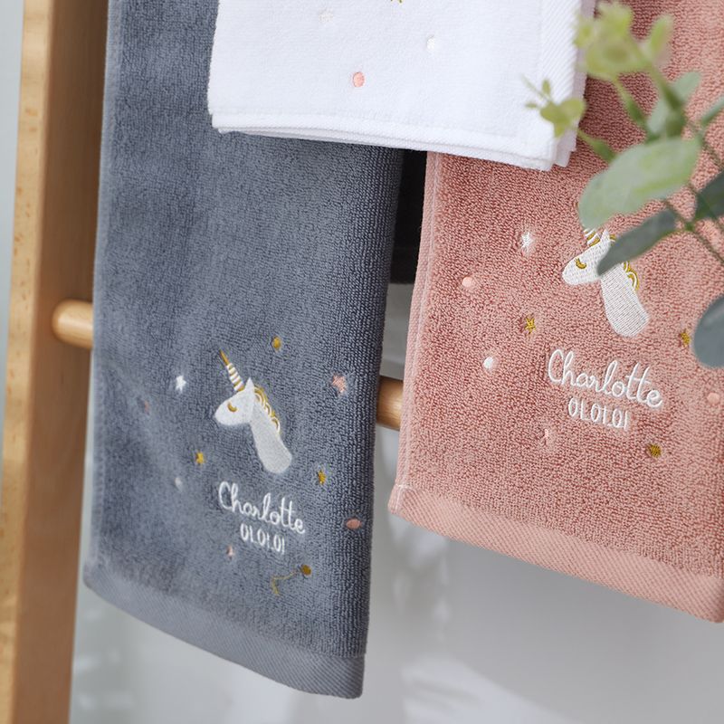 Shendo Unicorn cotton embroidered towel can be customized logo thumbnail