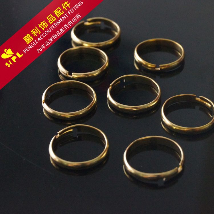 B5/3.0*16铜单卜戒指戒圈 金属饰品 饰品配件 耳饰配件 鹏利厂家直销详情3