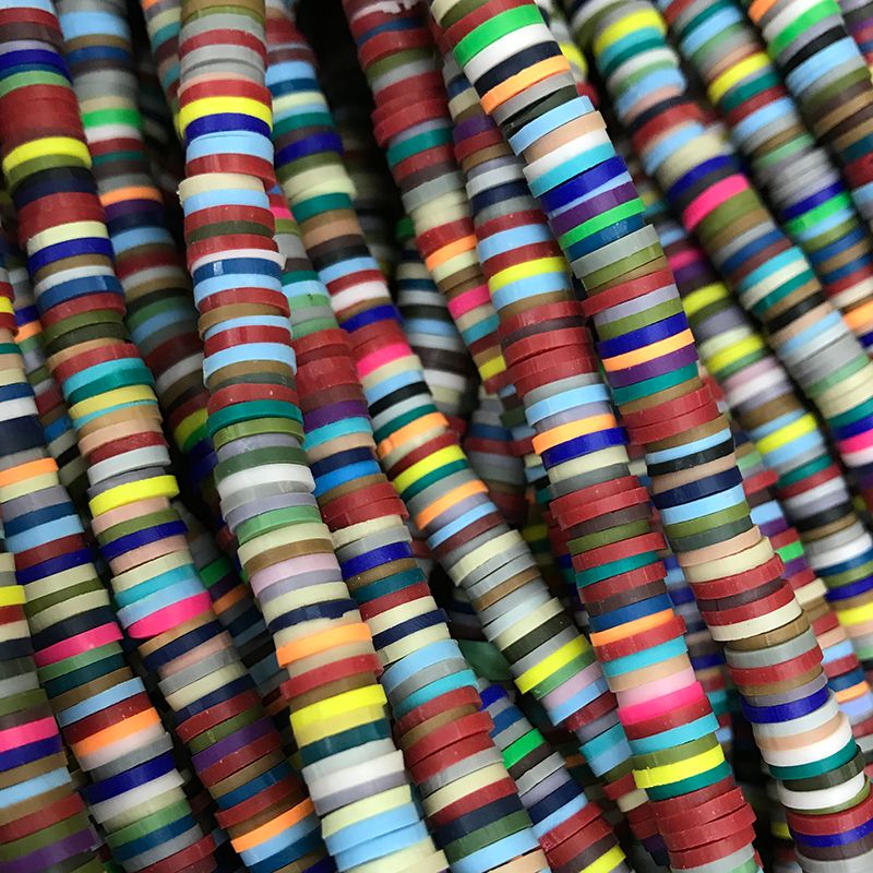 3*1mm dark seven-color soft ceramic piece jewelry accessories, spacer necklace, bracelet accessories, beads, 45cm in length