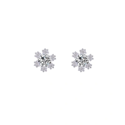 Chenlong Jewelry S925 sterling silver snowflake earrings K0266-25 thumbnail