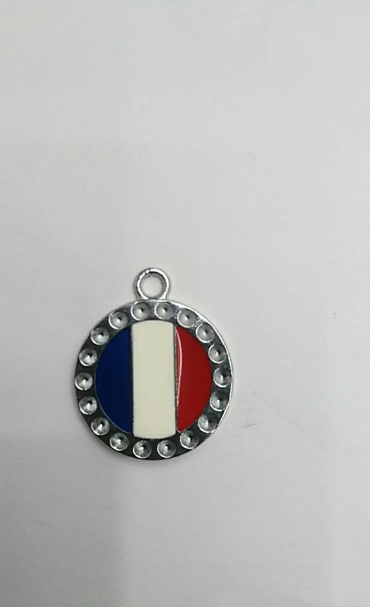 锌合金法国国旗配件