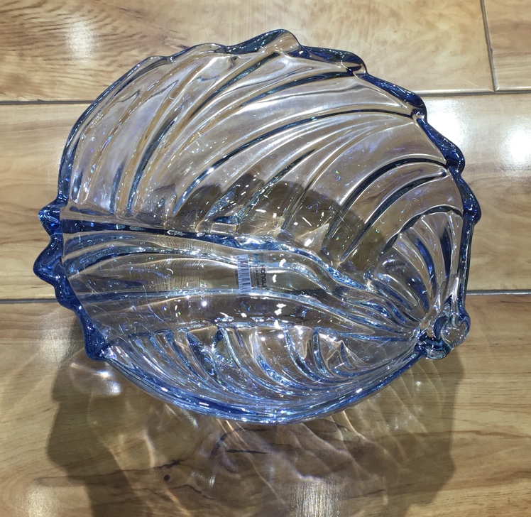 Blue Glass Fruit Tray Color Fruit Tray Ion Plated Fruit Tray Manufacturers Direct Spot Wholesale details Picture