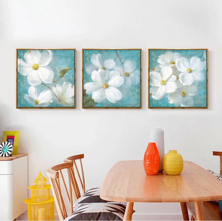 Shengshi Modern and simple floral framed paintings American country entrance, living room, bedroom and dining room decorative paintings Factory direct sales undefined